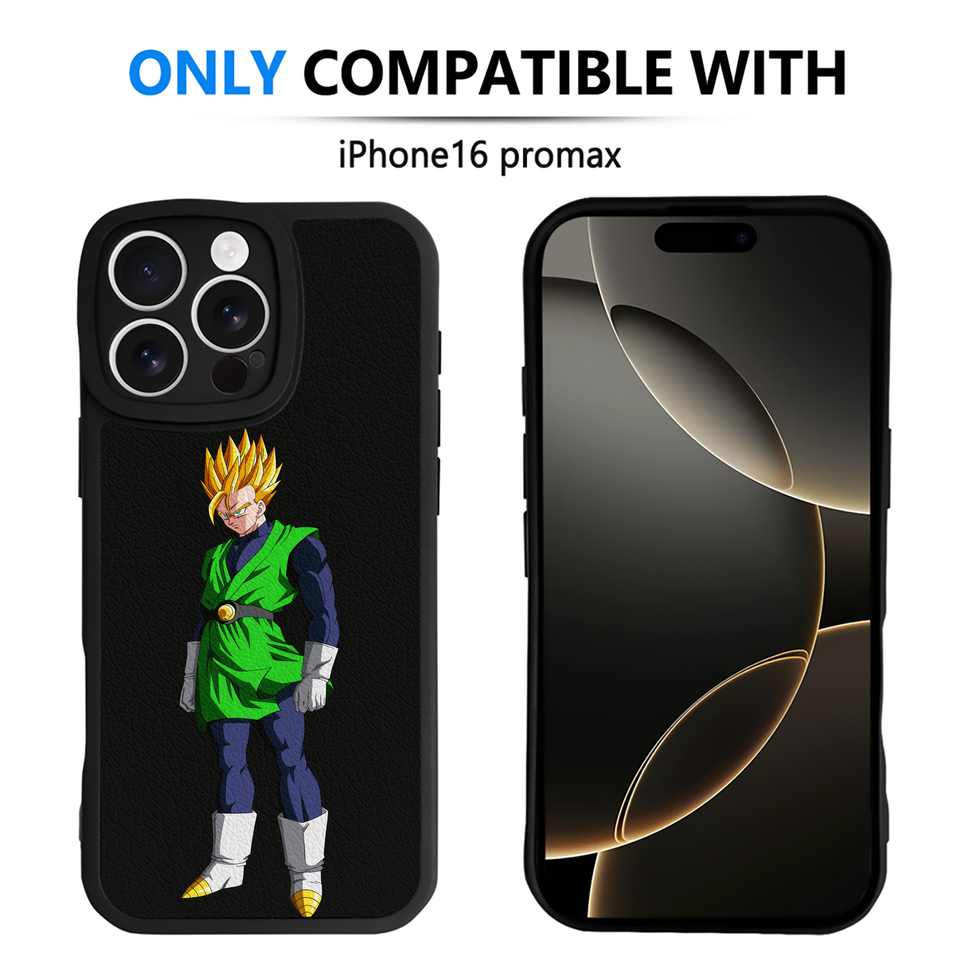 （画像用） ドラゴンボール 孫 悟飯（そんごはん）DRAGON BALL Son Gohan 【iPhone 16シリーズ対応】シリコンスマホケース（レザー調） 材質：シリコン
